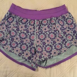 Lululemon purple floral shorts. Size 6